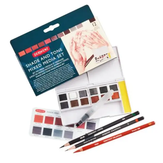 Derwent 12 Color Shade & Tone Mixed Media Set {4}