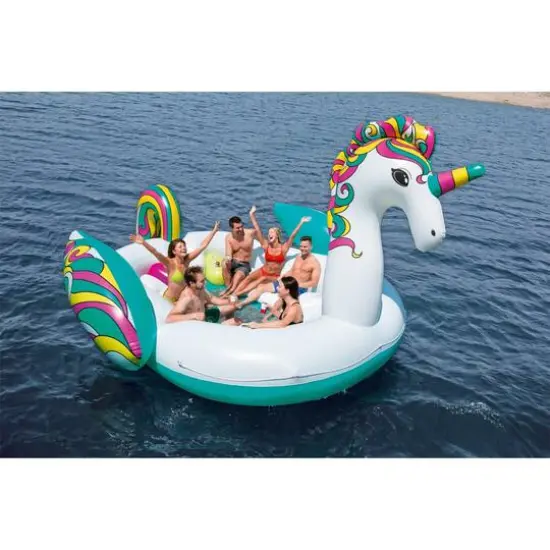 Bestway 19.4ft. Wide Giant Unicorn Party Island {5}