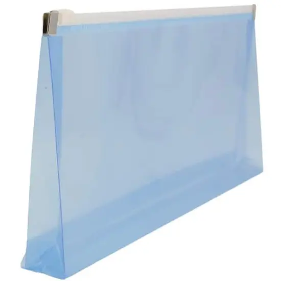 JAM Paper 5" x 10" Plastic Zip Closure Envelopes, 12ct. Blue {4}
