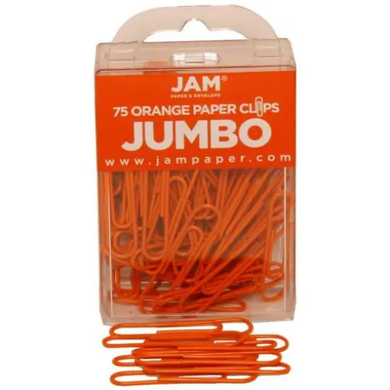 JAM Paper Office Desk Supply Clips Set Orange {3}