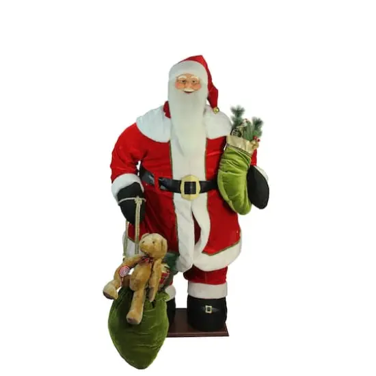 5ft. Red Musical Inflatable Santa Claus Christmas Figurine {1}