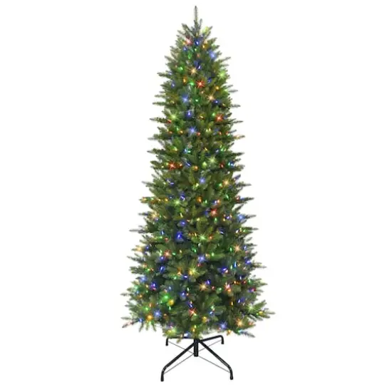 10ft. Pre-Lit Fraser Fir Artificial Christmas Tree, Color Select LED Lights {3}