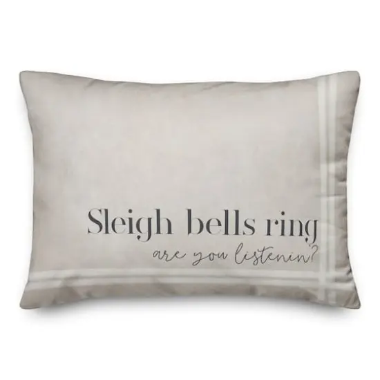Sleigh Bells Ring 20" x 14" Indoor / Outdoor Pillow {1}