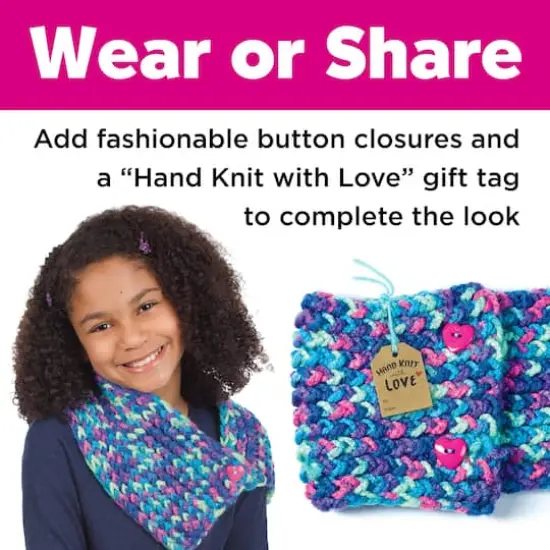 Creativity for Kids Quick Knit Button Scarf Kit {7}