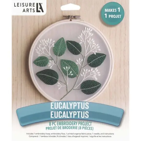 Leisure Arts&reg; 6" Eucalyptus Embroidery Kit {1}