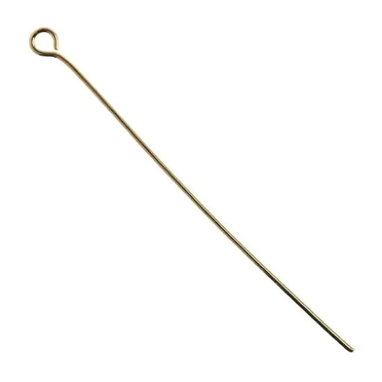John Bead Must Have Findings 2" Eye Pins, 60ct. Gold {4}