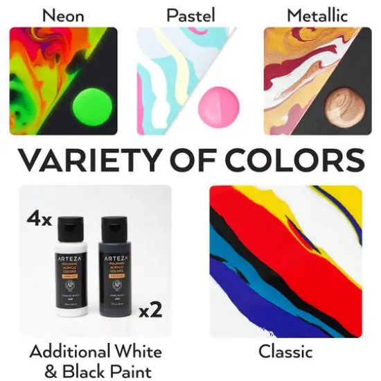 Arteza&reg; 32 Color Pouring Acrylic Paint Set {2}