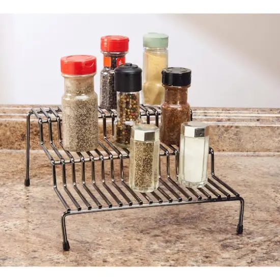 Kitchen Details 10" 3-Tier Spice Rack Shelf OrganizerOnyx {6}