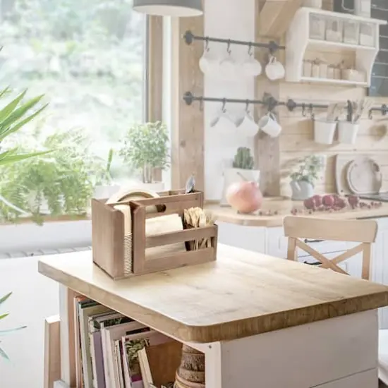 Elegant Designs Wood Caddy Organizer Natural Wood {6}