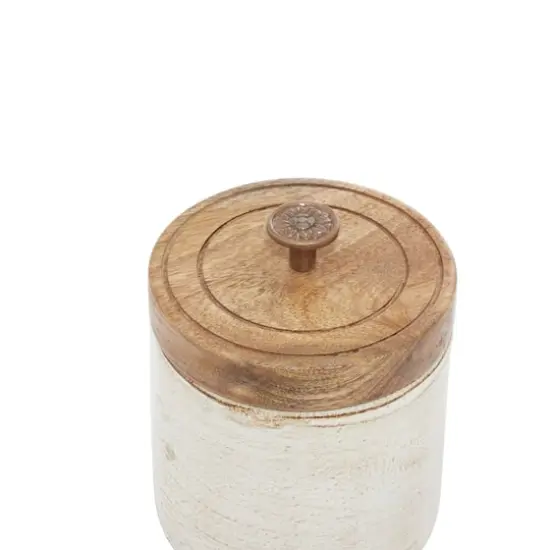 White Terracotta Country Cottage Decorative Jar Set {5}