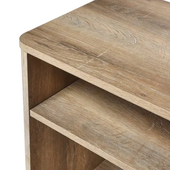 Hello Honey&reg; Coastal Oak End Table with Storage {6}