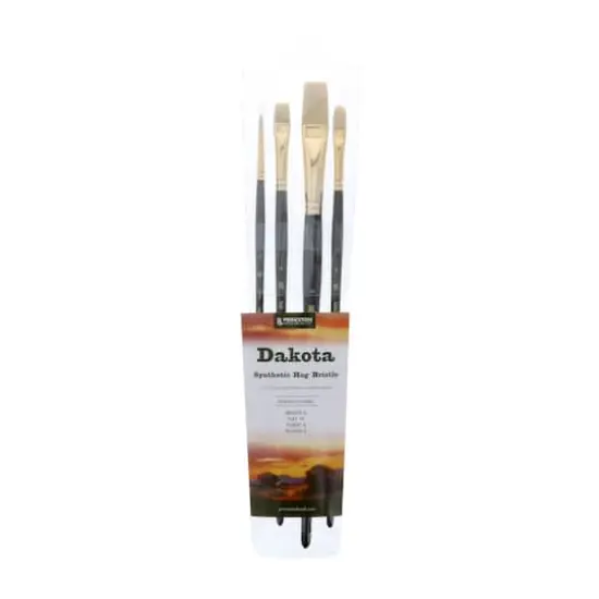 Princeton™ Dakota™ Synthetic Hog Bristle 4 Piece Brush Set {1}