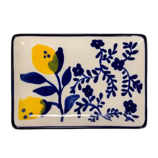 Hello Honey&reg; Blue & Yellow Lemon Stoneware Plate, 12ct. {10}
