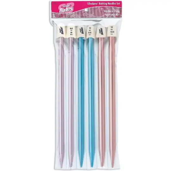 Susan Bates® Silvalume® Assorted 10" Single Point Knitting Needles Gift Set {1}