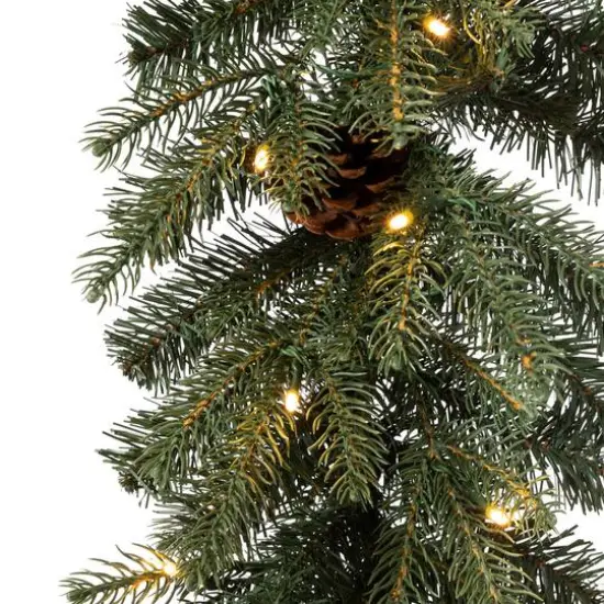 Glitzhome&reg; 9ft. LED Greenery Pinecone Christmas Garlands, 2ct. {6}
