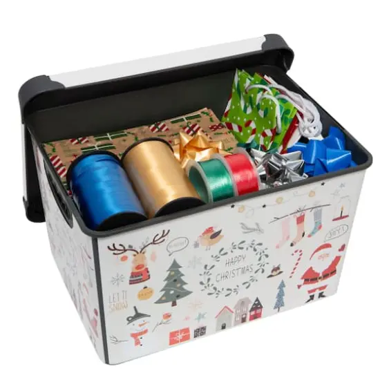 Simplify Happy Christmas Storage Tote Bin {5}