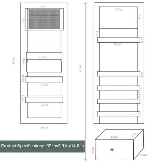 NEX&trade; 5ft. Pure White Jewelry Armoire on Casters with Chest Drawer {3}