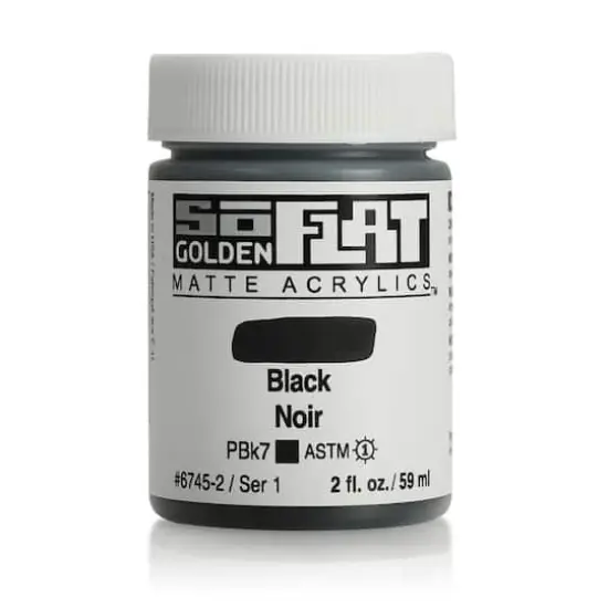 Golden&reg; 2oz. SoFlat Matte Acrylic Paint Black {1}