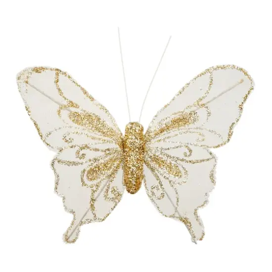 Glitter Butterfly Embellishments, 3ct. by Ashland&reg; Gold {5}