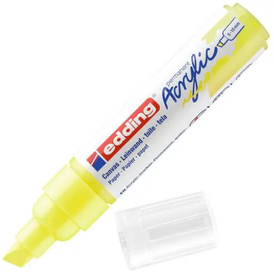 edding&reg; 5000 Broad Acrylic Marker Neon Yellow {4}