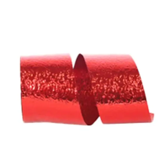 JAM Paper 1.875" x 25yd. Metallic Cracked Ice Ribbon Red {1}