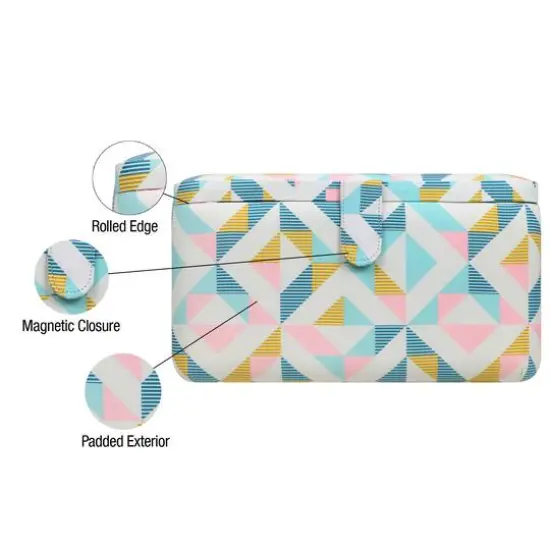 SINGER&reg; Large Abstract Geo Print Sewing Basket with Matching Pouch Sew Kit {5}