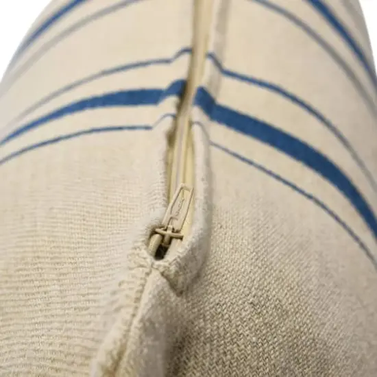 Hello Honey® Ivory Square Multistripe Woven Cotton Pillow Cover {3}