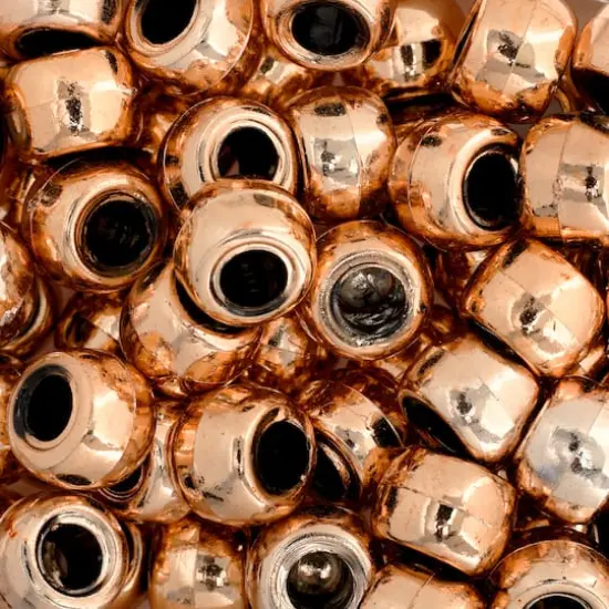 John Bead 9mm Metalized Opaque Pony Beads, 1,000ct. Copper {1}