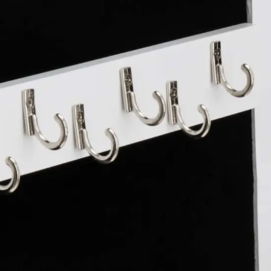 Simplify 61" White Jewelry Armoire Free Standing Cabinet with Full Mirror {5}