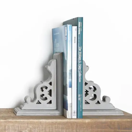 American Art D&eacute;cor&trade; 8" Vintage Decorative Wood Bookends, 2ct. Dark Gray {7}