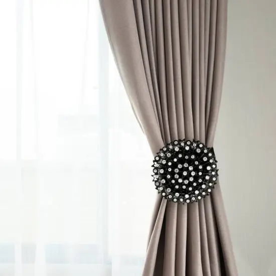 Simplify Black Magnetic Curtain Tie Back {8}