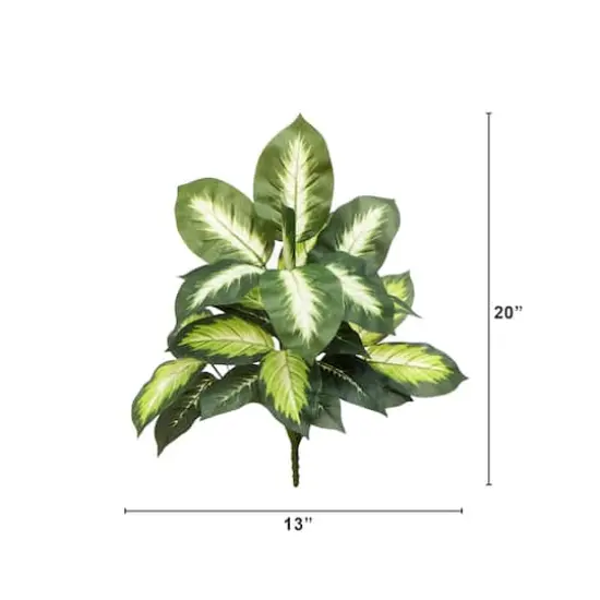 20" Artificial Golden Dieffenbachia Plant, 6ct. {3}