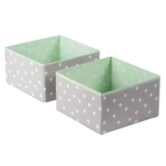 DII&reg; 4" Green Square Drawer Organizers, 2ct. {1}