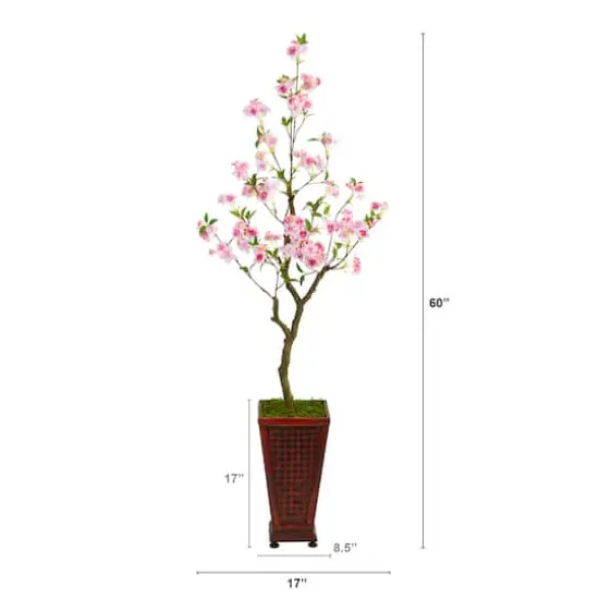 5ft. Cherry Blossom Tree in Decorative Planter {3}