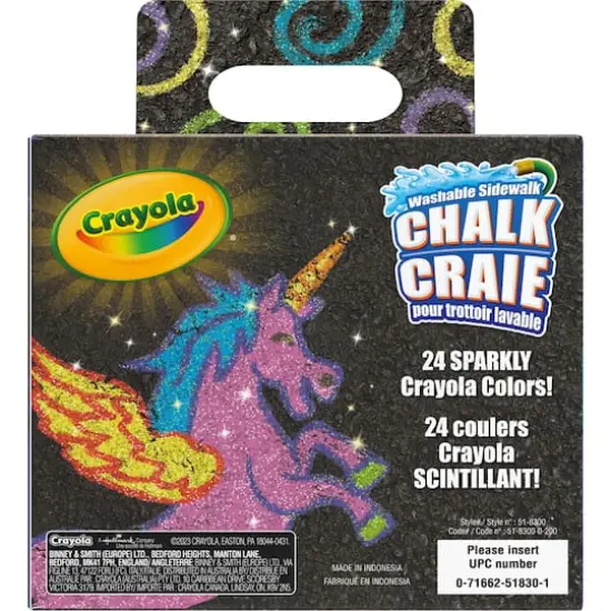 Crayola&reg; Washable Glitter Sidewalk Chalk, 3 Packs of 24 {5}