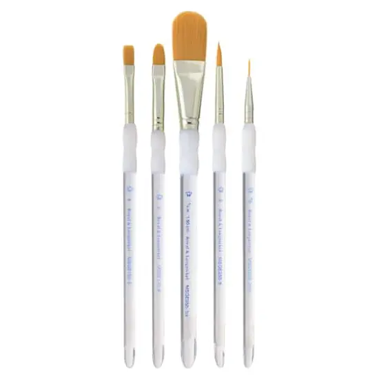 Soft-Grip&trade; Gold Taklon Brush Set {4}
