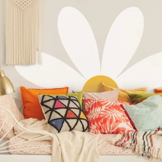 RoomMates Daisy Headboard Peel & Stick Giant Wall Decal Set {5}