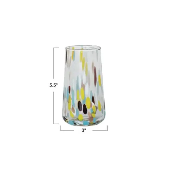 Hello Honey&reg; 13oz. Blown Confetti Drinking Glasses, 6ct. {5}