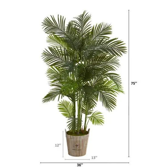 6.25ft. Areca Palm Tree in Farmhouse Planter {3}
