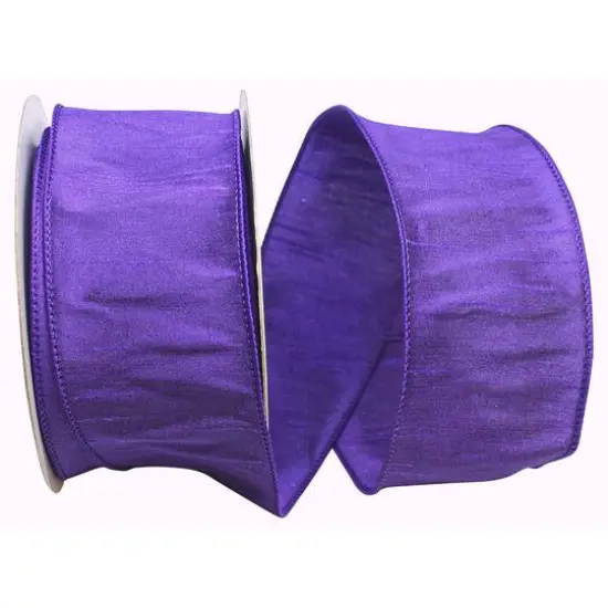 Reliant 2.5" x 20yd. Dupioni Wired Ribbon Purple {1}