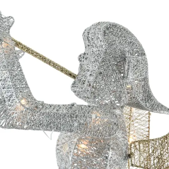 48" Crystal Angel Decoration, Clear Mini LED Lights {5}