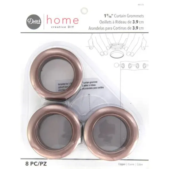 Dritz&reg; Home 1.562" Curtain Grommets, 8ct. Copper {1}