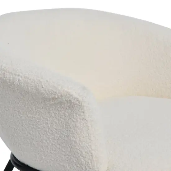 Hello Honey&reg; Bowery Boucle Upholstered Accent Arm Chair White {7}