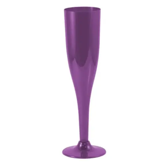 JAM Paper 5.5oz. Plastic Champagne Flutes, 20ct. Purple {1}