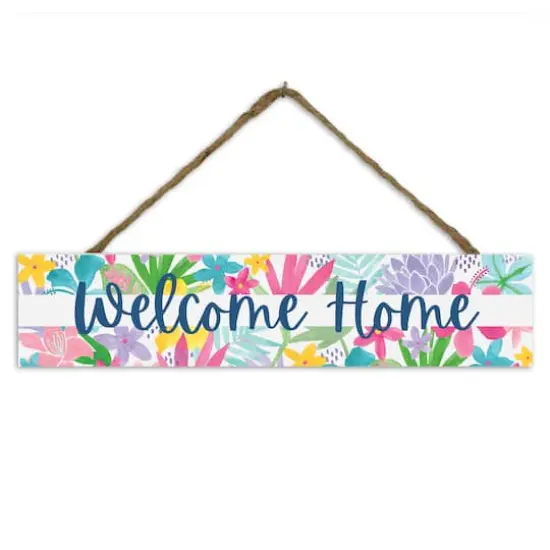 17" Welcome Home Tropical Outdoor/Indoor Hanging Sign {1}