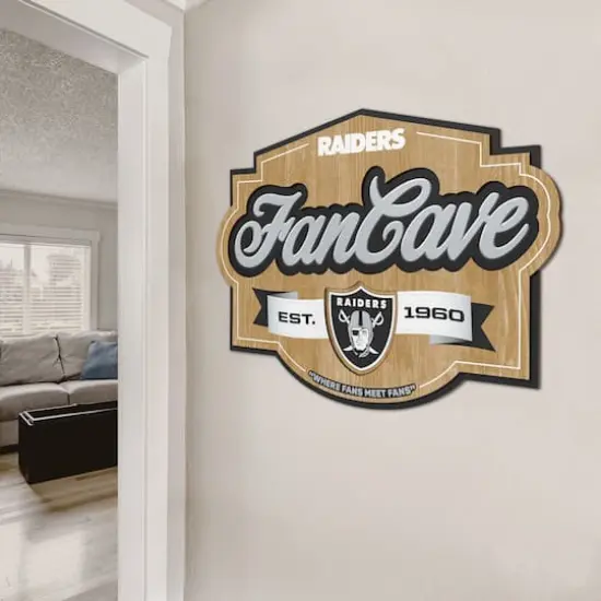 NFL Fan Cave Sign Las Vegas Raiders {4}