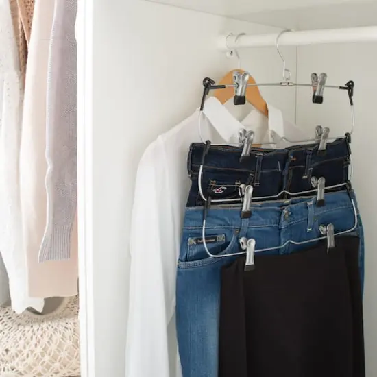 Organize It All 4 Tier Fold Up Skirt Hanger {5}