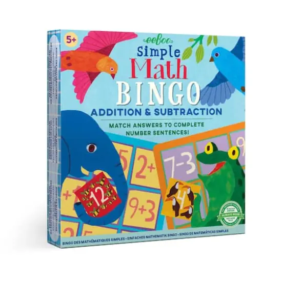 eeBoo Simple Addition & Subtraction Math Bingo Game {5}