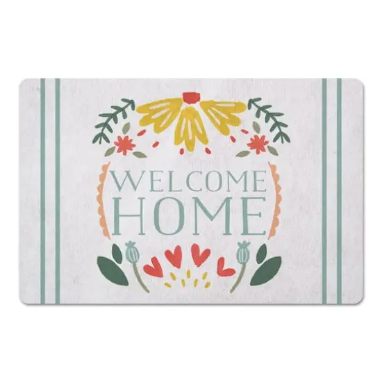 Folksy Welcome Home 27" x 18" Floor Mat {4}