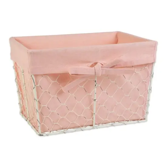 DII&reg; Blush Pink Lined Chicken Wire Basket Set {1}